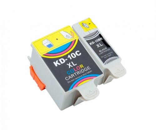 2 Tinteiros Compativeis, Kodak 3949948 Preto 15ml + Cor 60ml