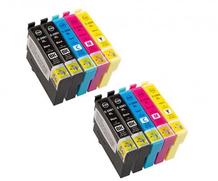 10 Tinteiros Compativeis, Epson T2991-T2994 / 29 XL Preto 17ml + Cor 13ml